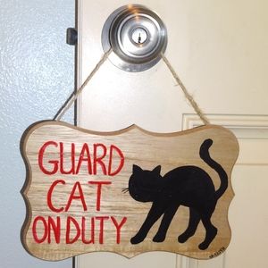 Original acrylic hand painted wooden hanging sign